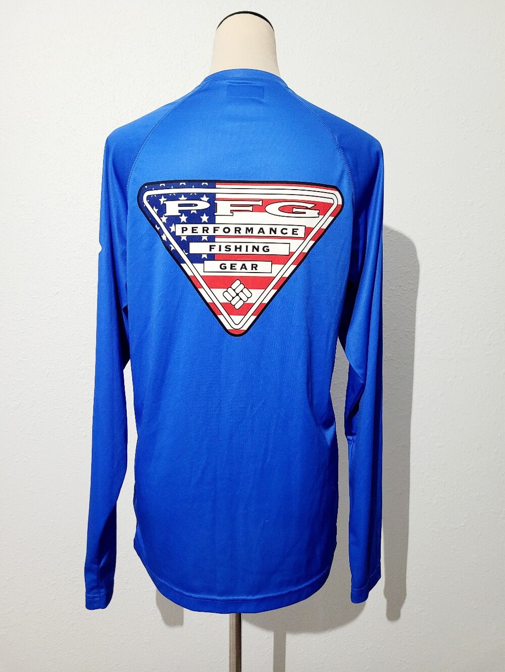 Columbia PFG OmniShade Spf Sun Protection Shirt Blue XS Performance Rash Guard - Picture 2 of 11